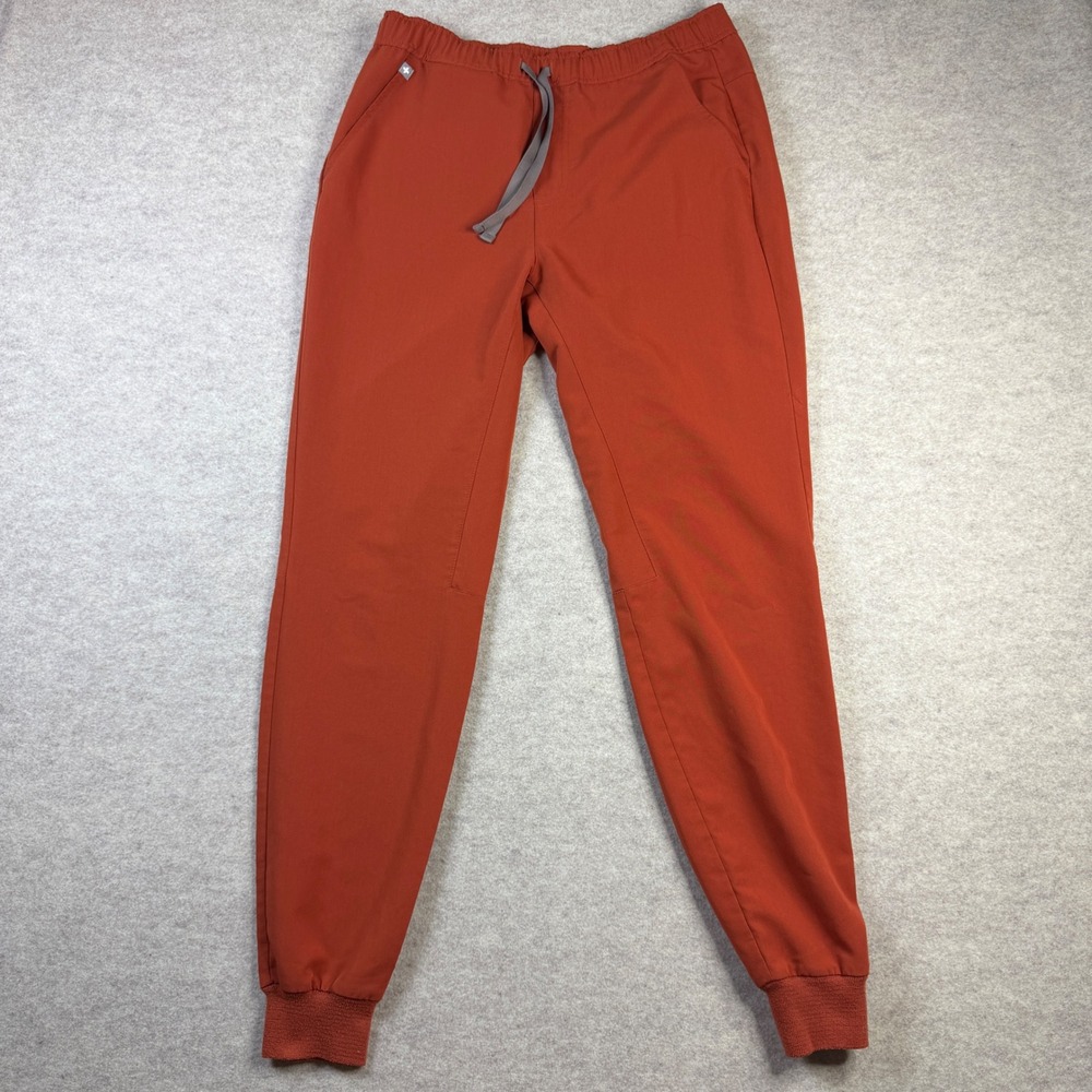 FIGS Technical Collection Women Small Burnt Orange Scrub Jogger Pants Rust S